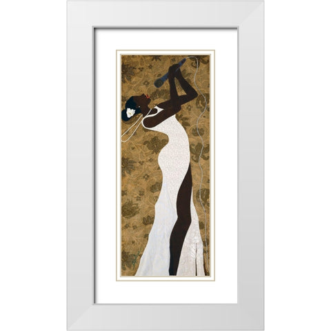 Center Stage White Modern Wood Framed Art Print with Double Matting by Stephens, Phyllis