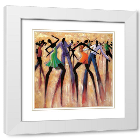 T.G.I.F. White Modern Wood Framed Art Print with Double Matting by Stewart, Monica