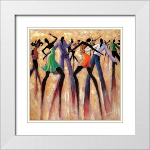 T.G.I.F. White Modern Wood Framed Art Print with Double Matting by Stewart, Monica