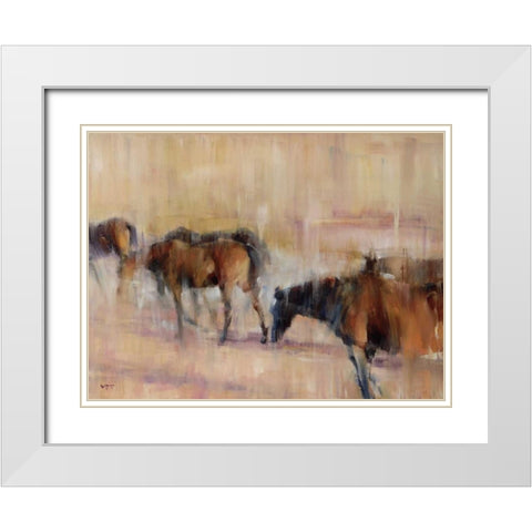 Kentucky Morning White Modern Wood Framed Art Print with Double Matting by Tonov, Valtcho