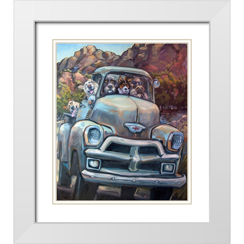 Go Time White Modern Wood Framed Art Print with Double Matting by Townsend, CR