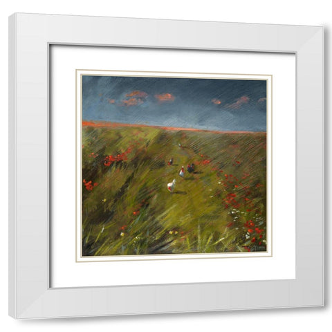 The Long Walk Home White Modern Wood Framed Art Print with Double Matting by Timmerman, Lisa