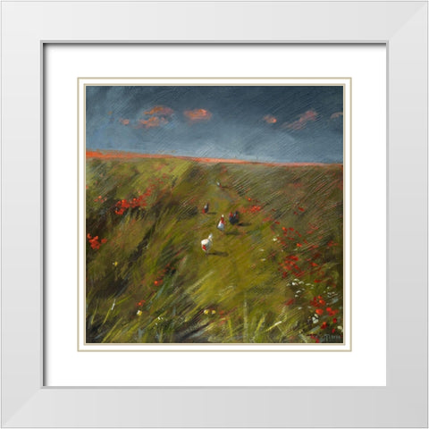The Long Walk Home White Modern Wood Framed Art Print with Double Matting by Timmerman, Lisa