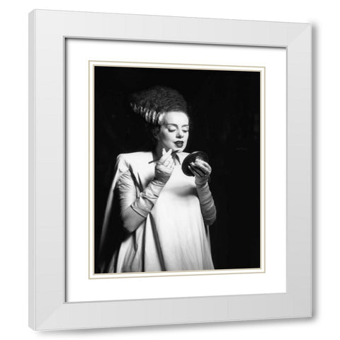 Even Monsters Need a Date White Modern Wood Framed Art Print with Double Matting by Unknown