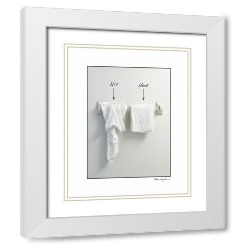 His and Hers White Modern Wood Framed Art Print with Double Matting by Vaughn, Steve