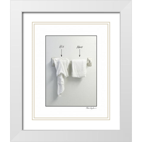 His and Hers White Modern Wood Framed Art Print with Double Matting by Vaughn, Steve