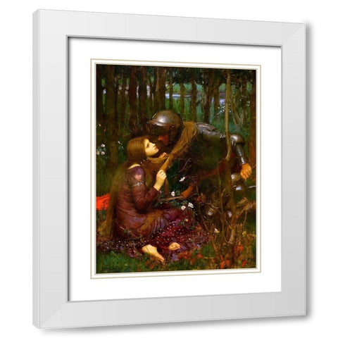 The Beautiful Lady without Pity, 1893 White Modern Wood Framed Art Print with Double Matting by Waterhouse, John William