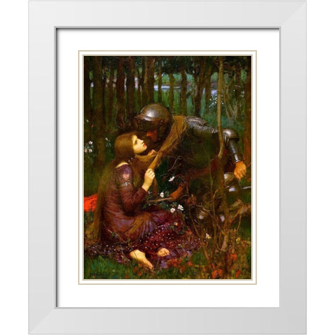 The Beautiful Lady without Pity, 1893 White Modern Wood Framed Art Print with Double Matting by Waterhouse, John William