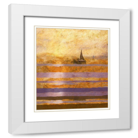 Light of The Sun No. 1 White Modern Wood Framed Art Print with Double Matting by Wiley, Marta