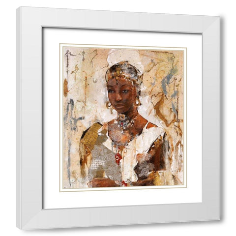 Tranquility No. 1 White Modern Wood Framed Art Print with Double Matting by Wiley, Marta