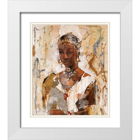 Tranquility No. 1 White Modern Wood Framed Art Print with Double Matting by Wiley, Marta