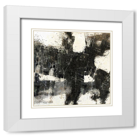 Abstract Black and White White Modern Wood Framed Art Print with Double Matting by Wiley, Marta