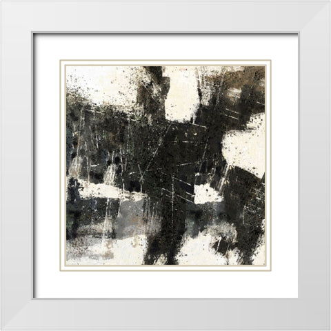 Abstract Black and White White Modern Wood Framed Art Print with Double Matting by Wiley, Marta
