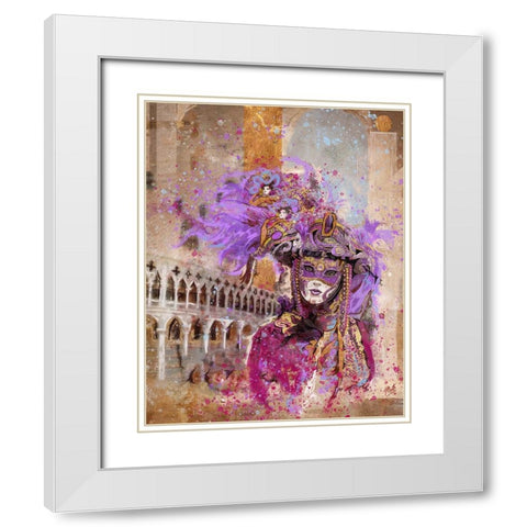 Venice 3 White Modern Wood Framed Art Print with Double Matting by Wiley, Marta