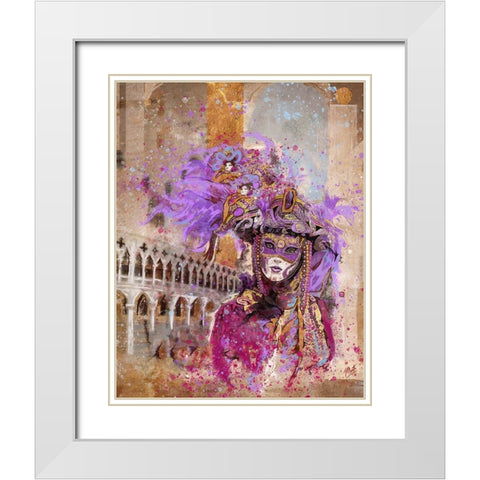 Venice 3 White Modern Wood Framed Art Print with Double Matting by Wiley, Marta