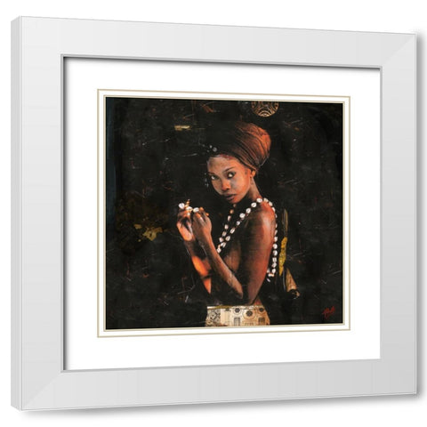 Queen of Excellence White Modern Wood Framed Art Print with Double Matting by Wiley, Marta