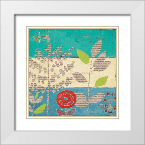 Le Jardin Press I White Modern Wood Framed Art Print with Double Matting by Pinto, Patricia