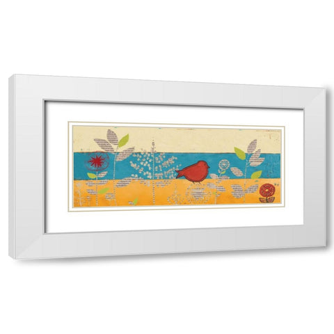 Le Jardin Press Panel II White Modern Wood Framed Art Print with Double Matting by Pinto, Patricia