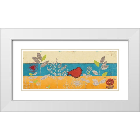 Le Jardin Press Panel II White Modern Wood Framed Art Print with Double Matting by Pinto, Patricia