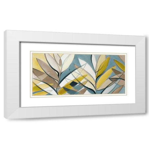 Rich Palm Abstract Panel White Modern Wood Framed Art Print with Double Matting by Loreth, Lanie