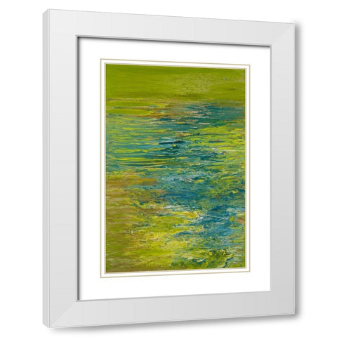 The Lake White Modern Wood Framed Art Print with Double Matting by Mercado, M.