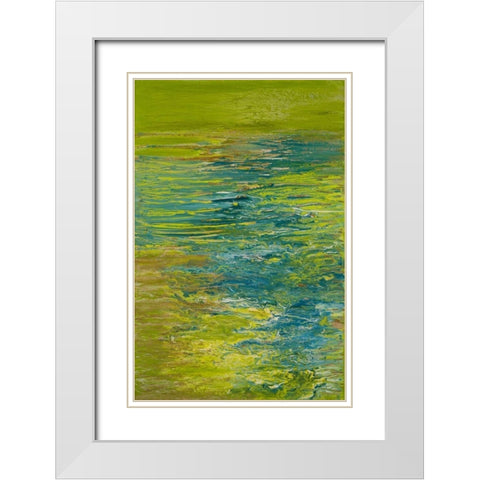 The Lake White Modern Wood Framed Art Print with Double Matting by Mercado, M.