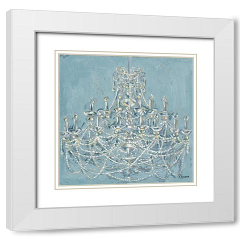 New Chandelier I White Modern Wood Framed Art Print with Double Matting by French-Roussia, Heather A.