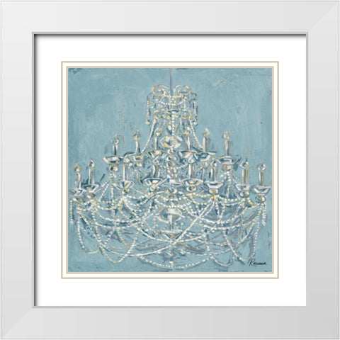 New Chandelier I White Modern Wood Framed Art Print with Double Matting by French-Roussia, Heather A.