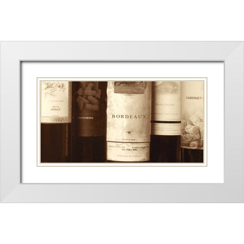 Wine White Modern Wood Framed Art Print with Double Matting by Peck, Gail