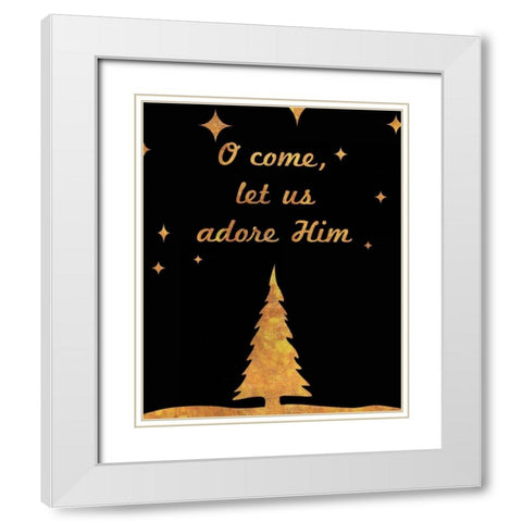 O Christmas I White Modern Wood Framed Art Print with Double Matting by Studio, Sd Graphics
