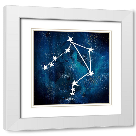 Libra White Modern Wood Framed Art Print with Double Matting by Papa, Kat