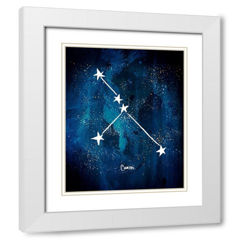Cancer White Modern Wood Framed Art Print with Double Matting by Papa, Kat