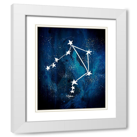 Libra White Modern Wood Framed Art Print with Double Matting by Papa, Kat