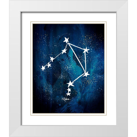 Libra White Modern Wood Framed Art Print with Double Matting by Papa, Kat