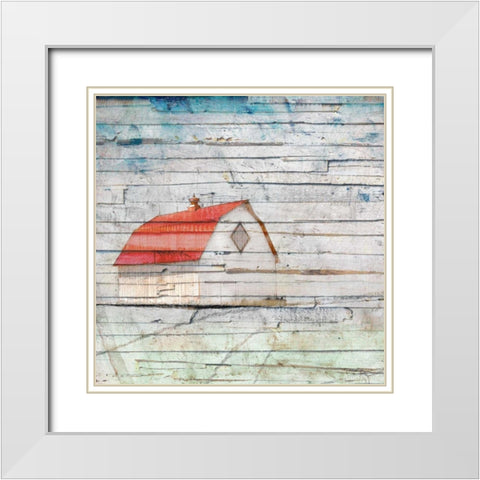 Wood Barn White Modern Wood Framed Art Print with Double Matting by Mabat, Ynon