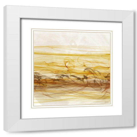 Sunshine Dance I White Modern Wood Framed Art Print with Double Matting by Meneely, Dan