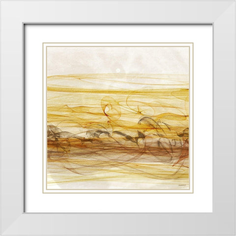 Sunshine Dance I White Modern Wood Framed Art Print with Double Matting by Meneely, Dan