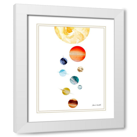 Collection Of Planets White Modern Wood Framed Art Print with Double Matting by Loreth, Lanie