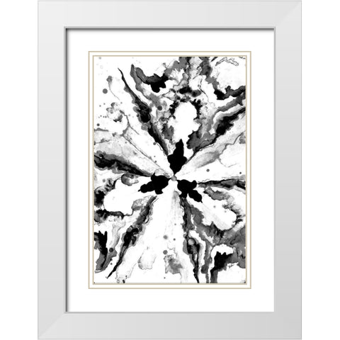 Monochrome Constellation White Modern Wood Framed Art Print with Double Matting by Pinto, Patricia