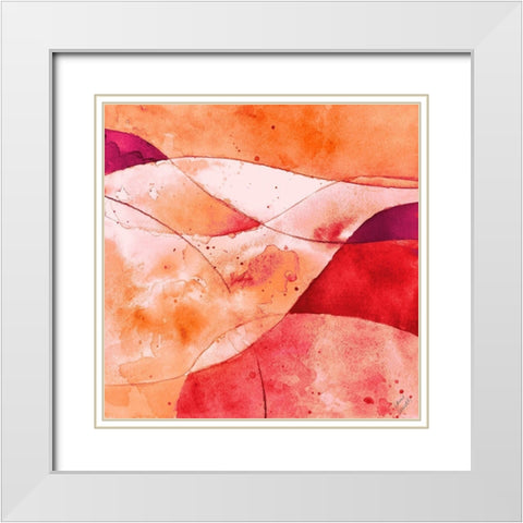 Rose Fantasy I White Modern Wood Framed Art Print with Double Matting by Loreth, Lanie