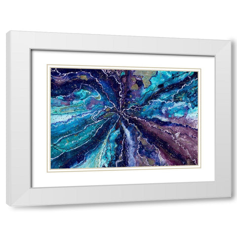 Deep Galaxy White Modern Wood Framed Art Print with Double Matting by Bucheli, Amaya
