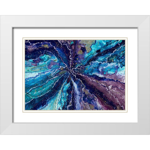 Deep Galaxy White Modern Wood Framed Art Print with Double Matting by Bucheli, Amaya