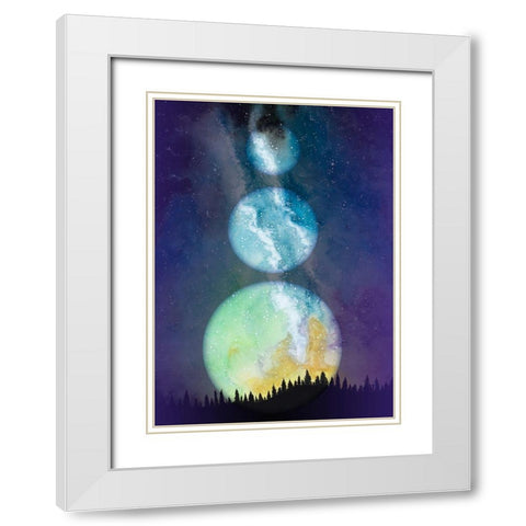 Within Space White Modern Wood Framed Art Print with Double Matting by Bucheli, Amaya