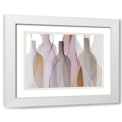 Midnight Crowd White Modern Wood Framed Art Print with Double Matting by Loreth, Lanie