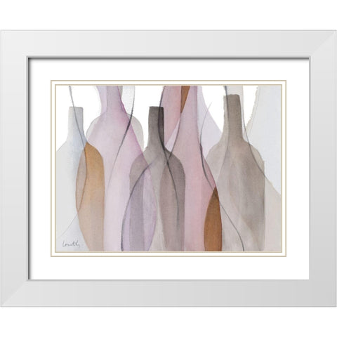 Midnight Crowd White Modern Wood Framed Art Print with Double Matting by Loreth, Lanie
