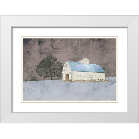 Gloomy Evenings White Modern Wood Framed Art Print with Double Matting by Mabat, Ynon