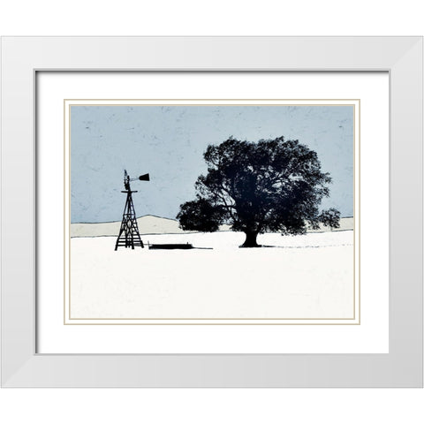 Keeping Company White Modern Wood Framed Art Print with Double Matting by Mabat, Ynon