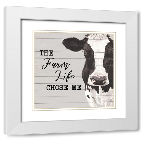 The Farm Life White Modern Wood Framed Art Print with Double Matting by Green, Jenny