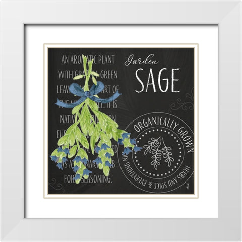 Garden Grown Herbs II White Modern Wood Framed Art Print with Double Matting by Metz, Andi