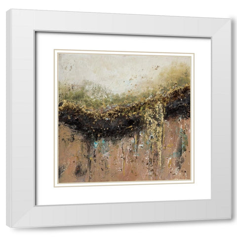 Earth White Modern Wood Framed Art Print with Double Matting by Pinto, Patricia